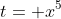 t= x^5