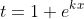 t=1+e^{kx}