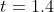 t=1.4