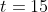 t=15