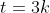 t=3k