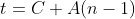 t=C+A(n-1)