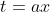 t=ax