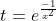 t=e^{\frac{-1}{x^{2}}}