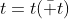 t=t(\bar t)
