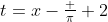 t=x-\tfrac \pi 2