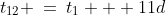 t_{12} \:=\:t_1 + 11d