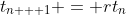 t_{n + 1} = rt_{n}