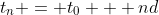 t_n = t_0 + nd