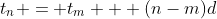 t_n = t_m + (n-m)d