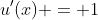 u'(x) = 1