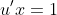 u'x=1