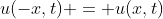 u(-x,t) = u(x,t)