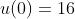 u(0)=16