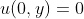 u(0,y)=0