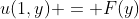 u(1,y) = F(y)