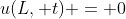 u(L, t) = 0