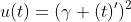 u(t)=(\gamma (t)')^2
