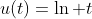 u(t)=\ln t