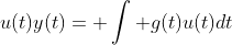 u(t)y(t)= \int g(t)u(t)dt