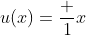 u(x)=\frac 1x