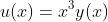 u(x)=x^3y(x)