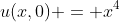 u(x,0) = x^4