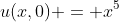u(x,0) = x^5
