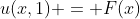 u(x,1) = F(x)
