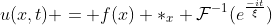 u(x,t) = f(x) *_{x} \mathcal{F}^{-1}(e^{\frac{-it}{\xi}})