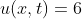u(x,t)=6