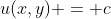 u(x,y) = c