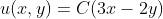 u(x,y)=C(3x-2y)