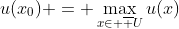 u(x_0) = \max_{x\in \overline U}u(x)