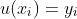 u(x_i)=y_i