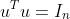 u^{T}u=I_{n}