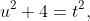 u^2+4=t^2,