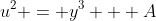 u^2 = y^3 + A