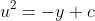 u^2=-y+c