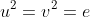 u^2=v^2=e