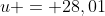 u = 28,01