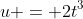 u = 2t^3