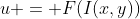 u = F(I(x,y))
