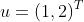 u=(1,2)^T