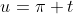 u=\pi t