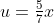 u=\tfrac{5}{7}x