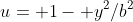 u= 1- y^2/b^2