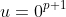 u=0^{p+1}