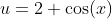 u=2 \cos(x)