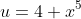 u=4+x^5